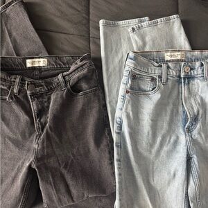 Abercrombie & Fitch Black Wash High-Rise Jeans